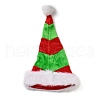 Stripe Plush Cloth Pattern Christmas Hats AJEW-B030-02-2