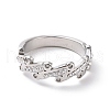Crystal Rhinestone Oval Bar Finger Ring RJEW-D120-04B-P-2