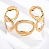 304 Stainless Steel Cuff Bangles for Women BJEW-D306-07G-5
