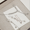 Elegant Vintage Brass Tassel Dangle Earrings & Pendant Necklace Sets for Women IW4350-2
