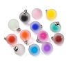 Frosted Resin Round Pendants RESI-U002-09-1