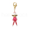 Angel Glass Pearl & Seed Beads Pendants Decorations HJEW-MZ00273-4