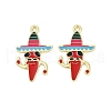 Cinco De Mayo Theme Alloy Enamel Pendants ENAM-V001-05A-G-1