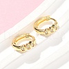 Heart Brass Micro Pave Clear Cubic Zirconia Hoop Earrings EJEW-Z102-29G-3
