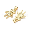 Brass Micro Pave Cubic Zirconia Pendants KK-Q068-61G-2