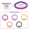 5 Colors Halloween Glass Beads Beaded Stretch Bracelet Sets BJEW-TAC0026-4