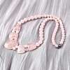 Natural Rose Quartz Faceted Bib Graduated Beaded Necklaces for Women NJEW-B128-01M-3