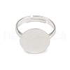 Brass Pad Ring Bases KK-EC022-14mm-S-RS-1