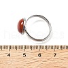 Half Round Natural Red Jasper Finger Rings RJEW-M062-01P-41-3
