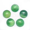 Natural Dyed & Heated Green Onyx Agate Cabochons G-P393-R04-14mm-1