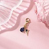 Star & Teardrop Brass Micro Pave Cubic Zirconia Pendant Decorations HJEW-JM02066-01-2
