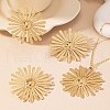 Sunflower Alloy Stud Earrings & Pendant Necklaces & Rings Sets for Women FS-WG2A20A-01-4