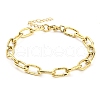 Ion Plating(IP) 304 Stainless Steel Paperclip Chain Bracelets BJEW-M308-01G-1