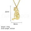 Stainless Steel Geometric Artistic Hollow Animal Pendant Necklaces JK0174-13-1