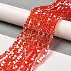 Transparent Electroplate Glass Beads Strands EGLA-A039-T4mm-B14-4