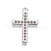 Brass Micro Pave Cubic Zirconia Charms ZIRC-P060-04P-2