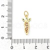 Brass Pave Cubic Zirconia Pendants KK-U062-54G-3