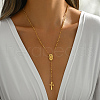 Vintage Stainless Steel Rosary Bead Necklaces CZ7871-5-1