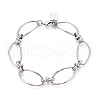 Brass Chain Bracelets BJEW-N032-01P-2
