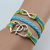 PU Leather & Hemp Cord Multi-strand Bracelets WG4AB3D-13-1