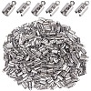 SOFPLATE 300Pcs 304 Stainless Steel Folding Crimp Ends STAS-SP0001-77-1