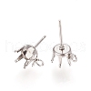 Non-Tarnish 304 Stainless Steel Post Stud Earring Settings STAS-L238-026C-P-2