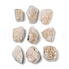9Pcs Electroplate Natural Quartz Crystal Display Decorations G-H084-01C-2