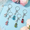 Alloy with Glass Seed Beads Keychain KEYC-MZ00010-2