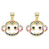 Brass Micro Pave Cubic Zirconia Pendants KK-N227-118-2