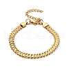 304 Stainless Steel Chain Bracelets BJEW-P351-01D-G-4