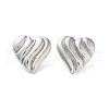 Heart 304 Stainless Steel Stud Earrings for Women EJEW-L272-033P-02-1