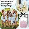 BENECREAT 24Pcs Rectangle PVC Gift Bags with Hole Handle for Candy ABAG-BC0001-64-6