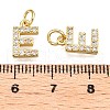 Brass Micro Pave Clear Cubic Zirconia Charms KK-ZX025-07E-3