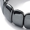 Non-Magnetic Synthetic Hematite Beaded Stretch Bracelets BJEW-H589-02C-2