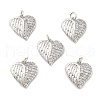 Brass Micro Pave Clear Cubic Zirconia Pendants KK-E068-VB167-3