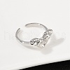 Brass Adjustable Open Cuff Rings RJEW-R032-04P-3