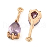 Brass with Cubic Zirconia Pendants KK-Z035-01A-2