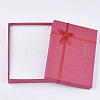 Jewelry Cardboard Boxes with Flower(Color Random Delivery) and Sponge Inside CBOX-R023-1-3