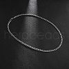 201 Stainless Steel Curb Chain Necklaces for Men NJEW-Q336-08C-P-2