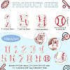  11Pcs Number 0~9 & Flat Tennis Shaped Towel Embroidery Style Cotton Iron on/Sew on Patches DIY-NB0007-60-2
