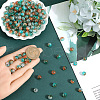 SOFPLATE 300Pcs Transparent Crackle Acrylic Beads CACR-SP0001-01A-3