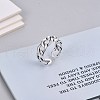 Adjustable Brass Cuff Finger Rings for Women RJEW-BB70601-3