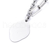 Non-Tarnish 304 Stainless Steel Paperclip Chains & Cable Chain Jewelry Sets SJEW-K153-01P-3