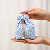 Fiber Embossed Flower Drawstring Candy Bags PW-WG61065-06-1