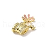 Brass Micro Pave Cubic Zirconia Pendants KK-D383-04G-02-2