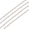 Handmade Round Glass Pearl Beads Chains for Necklaces Bracelets Making X-AJEW-JB00035-02-1
