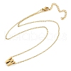 Ion Plating(IP) 304 Stainless Steel Pendant Necklaces NJEW-R050-01G-23-4