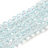 Transparent Baking Paint Glass Beads Strands DGLA-A034-T4mm-D06-1