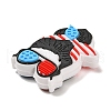 Independence Day Silicone Focal Beads SIL-R147-01E-2