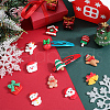 SUNNYCLUE 72Pcs 12 Styles Christmas Theme Opaque Resin Cabochons FIND-SC0011-35-4
